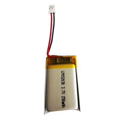 LP052030 3.7V 250mAh Polymer Pin Lithium Lipo có thể sạc lại cho Bluetooth