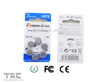 A675 PR44 1.4V 620mAh Pin không khí kẽm Pin Lithium Coin Với Thẻ Màu Xanh