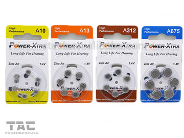 PR41 Zinc Air 1,4 Volts 155mAh A312 Pin trợ thính, 0,5 Grams