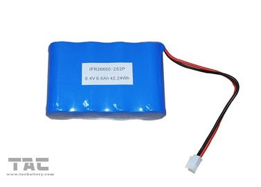 12V LiFePO4 26650 Lithium sắt Phosphate Battery Pack 9.6V 6.6Ah cho ánh sáng mặt trời