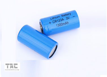Mật độ năng lượng cao 3.0V CR123A 1300mAh Li / MnO2 Pin Lithium Chính / Pin Li-Mn