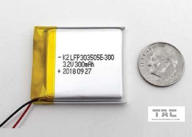 Trọng lượng nhẹ 3,2 Volt LiFePO4 Pin 300MAH LFP303505E cho đèn khai thác
