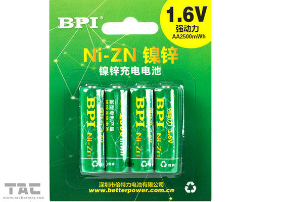 Pin NiZn 1.6v AAA AA có thể sạc lại cho đèn pin chống cháy nổ
