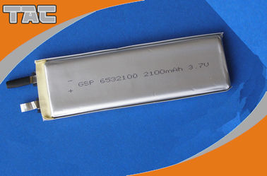 Pin Lithium Polymer Polymer GSP6532100 3.7V 2100mAh