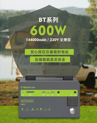 Hệ thống lưu trữ năng lượng di động ngoài trời BP600M Pin lưu trữ năng lượng 577Wh 156000mAh