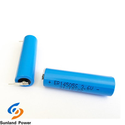 Pin LiSOCl2 màu xanh ER14505S Pin nhiệt độ cao 3.6V 1.8AH