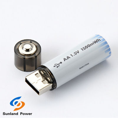 Pin lithium ion AA 1.5V có thể sạc lại với đầu nối USB loại C