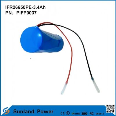 IFR26650PE-3.4Ah 3.2V LiFePO4 pin pin cho ánh sáng mặt trời đèn pin vòng đời 2000 lần