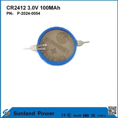 CR2412 3.0V 100MAH Li-MnO2 pin tuổi thọ dài