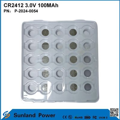 CR2412 3.0V 100MAH Li-MnO2 pin tuổi thọ dài