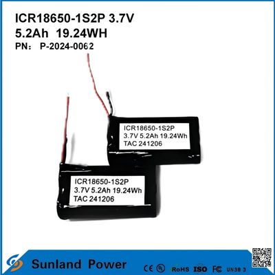 ICR18650-1S2P 3.7V 5.2AH 19.24WH Pin sạc lại