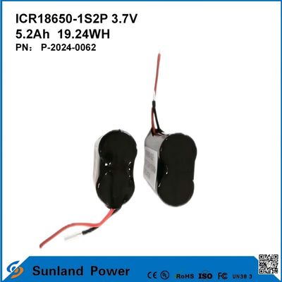 ICR18650-1S2P 3.7V 5.2AH 19.24WH Pin sạc lại