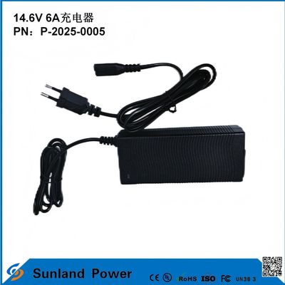 14.6V 6A sạc, tương thích với 12.8V / 14.4V Lithium Iron Phosphate (LiFePO4) Sạc pin, được thiết kế đặc biệt cho các công cụ điện / sạc điện hiệu quả, tương thích với nhiều thiết bị