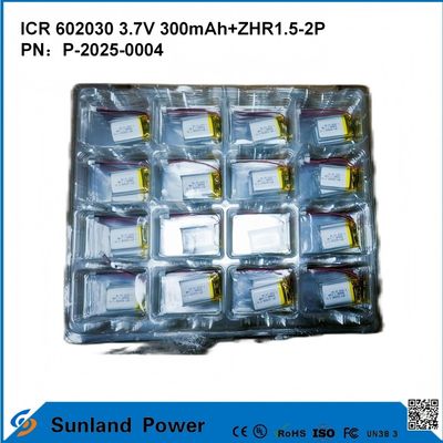 602030 3.7V 300mAh + ZHR1.5-2P Pin từ thiết kế siêu mỏng Tính tương thích linh hoạt cho nhiều thiết bị thông minh nhỏ Bluetooth tai nghe Thiết bị đeo và thiết bị y tế di động