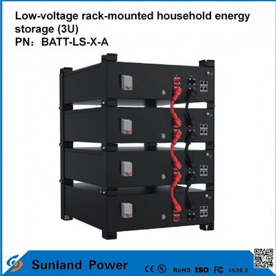 3U Điện áp thấp điều khiển thông minh Nhà Lưu trữ năng lượng Tất cả trong một Butler LiFePO4 51.2V 50A 5120Wh16S1P Pin LFP prismatic với vỏ nhôm 3.2V/100Ah tuổi thọ chu kỳ 4000 chu kỳ