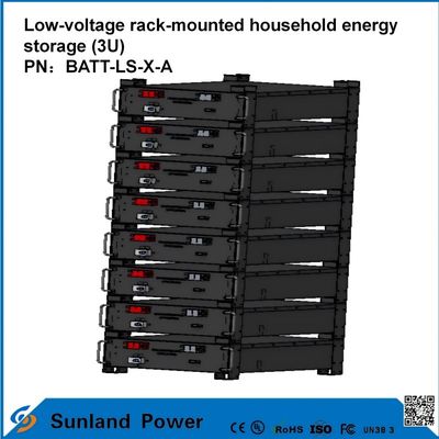 3U Điện áp thấp điều khiển thông minh Nhà Lưu trữ năng lượng Tất cả trong một Butler LiFePO4 51.2V 50A 5120Wh16S1P Pin LFP prismatic với vỏ nhôm 3.2V/100Ah tuổi thọ chu kỳ 4000 chu kỳ