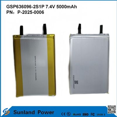 Bộ pin Lithium-Ion sạc lại GSP636096-2S1P 7.4V Và 5000mAh Đối với các ngân hàng năng lượng Thiết bị điện tử ngoài trời Đèn pin Đèn thiết bị điện tử nhỏ