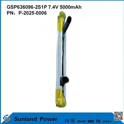 Bộ pin Lithium-Ion sạc lại GSP636096-2S1P 7.4V Và 5000mAh Đối với các ngân hàng năng lượng Thiết bị điện tử ngoài trời Đèn pin Đèn thiết bị điện tử nhỏ