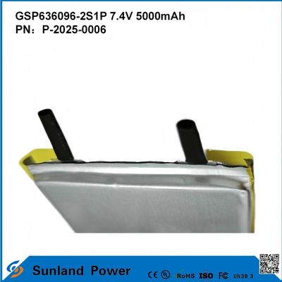 Bộ pin Lithium-Ion sạc lại GSP636096-2S1P 7.4V Và 5000mAh Đối với các ngân hàng năng lượng Thiết bị điện tử ngoài trời Đèn pin Đèn thiết bị điện tử nhỏ