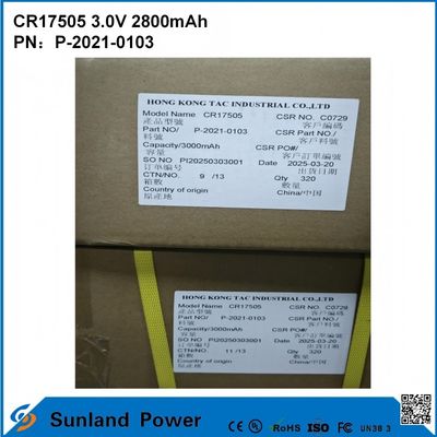 CR17505 3.0V 3000mAh Đối với các thiết bị thông minh Thiết bị y tế Giao thông vận tải và hậu cần đồ nội thất thông minh Capacity cao, hiệu suất xả ổn định Điện áp đầu ra Thời gian sử dụng dài