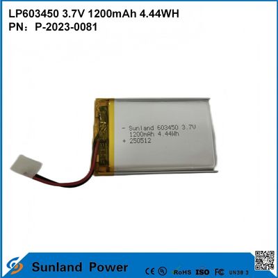GP603450 Cell cho thiết bị điện tử tiêu dùng và ứng dụng y tế 1200mAh 3.7V UL & UN38.3 Chứng nhận có sẵn và có thể tùy chỉnh