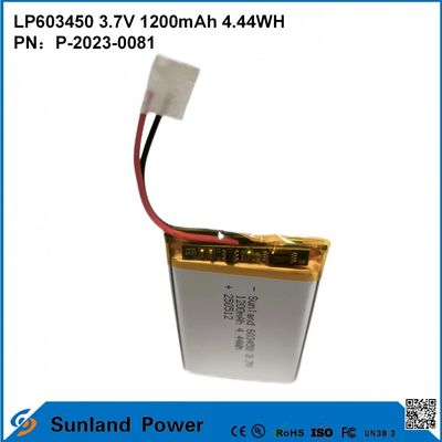 GP603450 Cell cho thiết bị điện tử tiêu dùng và ứng dụng y tế 1200mAh 3.7V UL & UN38.3 Chứng nhận có sẵn và có thể tùy chỉnh