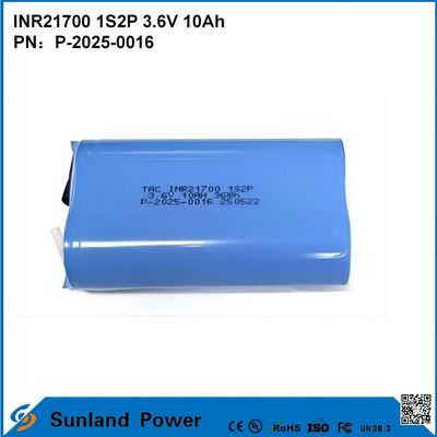 INR21700 1S2P 3.6V 10Ah Tải điện tốc độ cao, phù hợp với các thiết bị đòi hỏi năng lượng cao!