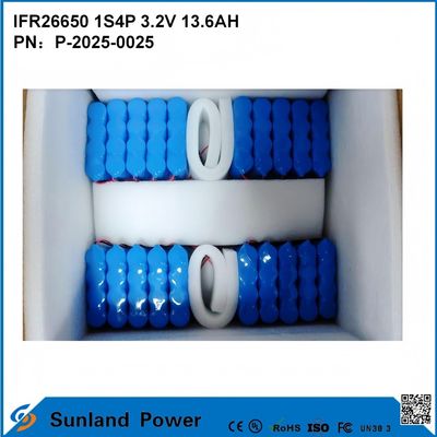 Nhà máy sản xuất pin IFR26650 1S4P 3.2V 13.6Ah phù hợp cho nhà và thương mại lưu trữ năng lượng di động, công cụ điện công suất cao khoan cưa và máy nghiền góc di động y tế