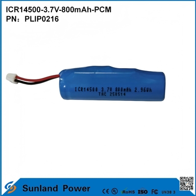 ICR14500-3.7V-800mAh-PCM pin áp dụng cho đèn LED Sản phẩm kỹ thuật số Thiết bị gia đình thông minh Máy chuột không dây Máy cạo răng điện Máy cạo râu