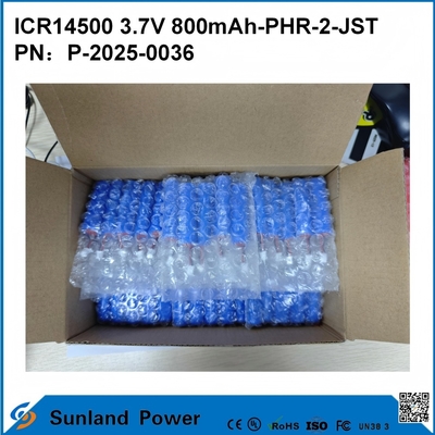 Pin ICR14500 3.7V 800mAh-PHR-2-Dây JST 10mm