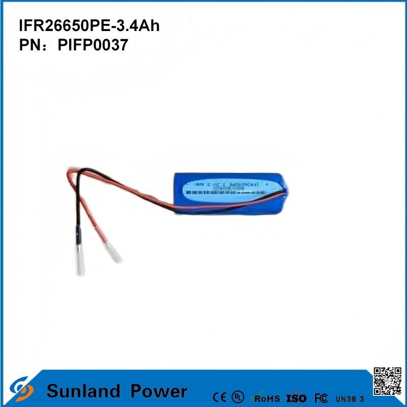 IFR26650PE-3.4Ah 3.2V LiFePO4 pin pin cho ánh sáng mặt trời đèn pin vòng đời 2000 lần