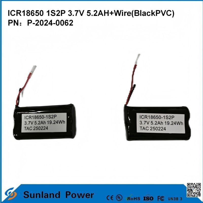 ICR18650-1S2P Pin cho an toàn mật độ năng lượng cao trong các lĩnh vực khác nhau Công cụ điện Điện tử tiêu dùng Xe điện