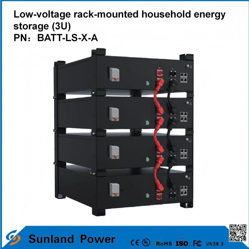 3U Điện áp thấp điều khiển thông minh Nhà Lưu trữ năng lượng Tất cả trong một Butler LiFePO4 51.2V 50A 5120Wh16S1P Pin LFP prismatic với vỏ nhôm 3.2V/100Ah tuổi thọ chu kỳ 4000 chu kỳ