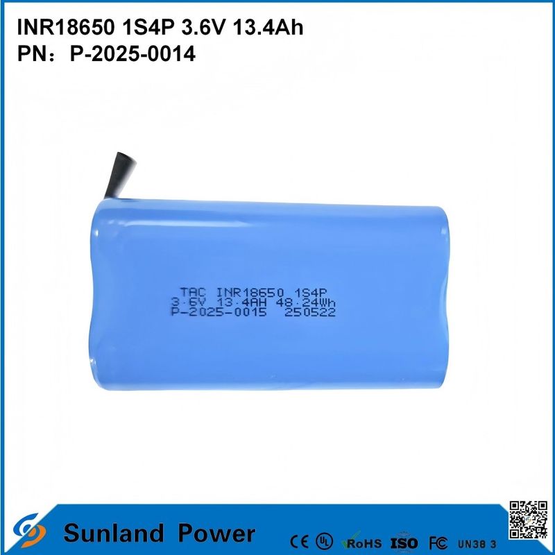 INR18650 1S4P3.6V 13.4Ah Sự kết hợp hoàn hảo của công suất cao và điện áp cao