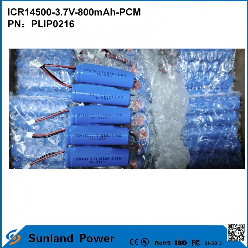 ICR14500-3.7V-800mAh-PCM pin áp dụng cho đèn LED Sản phẩm kỹ thuật số Thiết bị gia đình thông minh Máy chuột không dây Máy cạo răng điện Máy cạo râu