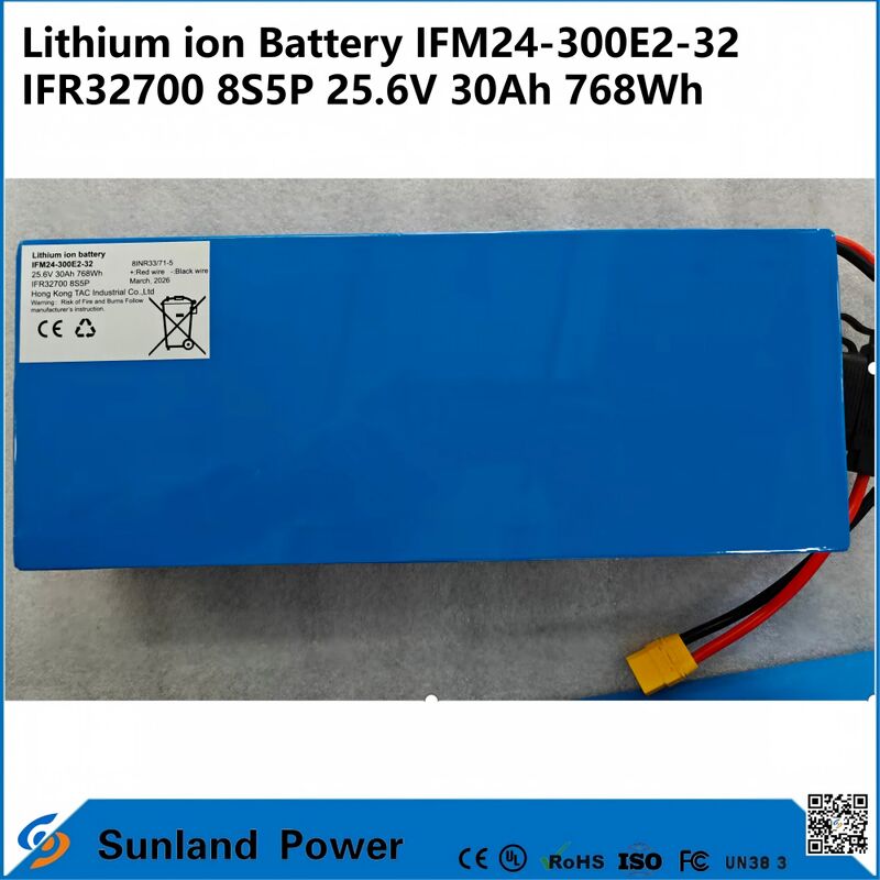 IFM Pro 25,6V 30Ah  Battery công nghiệp   Powered by IFR32700 Cells, 8S5P, 768Wh. Được xây dựng cho AGV, Robot & Solar Storage.