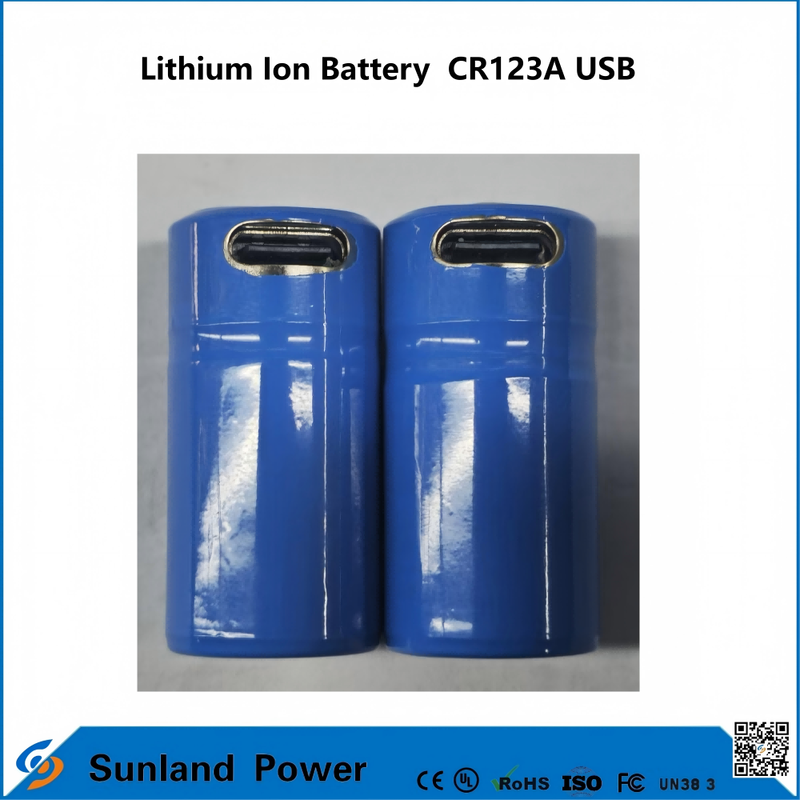 Pin Lithium Ion CR123A USB áp dụng để sản xuất pin lithium-ion có thể sạc lại bằng USB.
