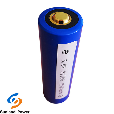Pin Lithium hình trụ màu xanh ICR21700 3.6V 4000mah với USB Vòng đời 300 lần