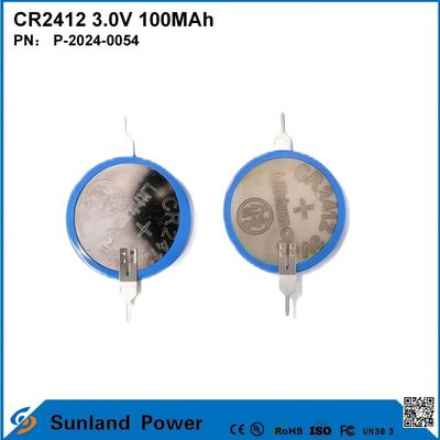 CR2412 3.0V 100MAH Li-MnO2 pin tuổi thọ dài