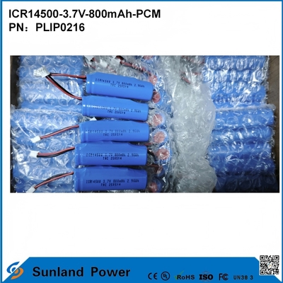 ICR14500-3.7V-800mAh-PCM pin áp dụng cho đèn LED Sản phẩm kỹ thuật số Thiết bị gia đình thông minh Máy chuột không dây Máy cạo răng điện Máy cạo râu