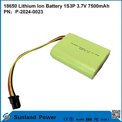 Pin pin Lithium Ion 18650 1S3P 3.7V 7500mAh Pin Li-Ion