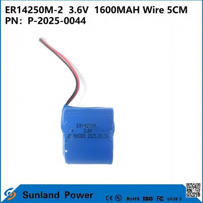 ER14250M-2 3.6V1600MAH Pin 5CM Pin dùng trong pin đồng hồ thông minh, thiết bị tự động hóa, thiết bị y tế, thiết bị truyền thông không dây, hệ thống báo động chống trộm, thiết bị điện tử ô tô, Internet of Things