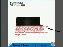 14.6V 6A sạc, tương thích với 12.8V / 14.4V Lithium Iron Phosphate (LiFePO4) Sạc pin, được thiết kế đặc biệt cho các công cụ điện / sạc điện hiệu quả, tương thích với nhiều thiết bị