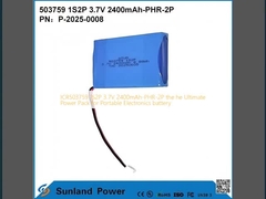 ICR503759 1S2P 3.7V 2400mah-phr-2p Gói năng lượng cuối cùng cho pin điện tử di động