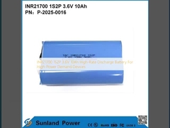 INR21700 1S2P 3.6V 10Ah pin xả tốc độ cao cho các thiết bị đòi hỏi công suất cao