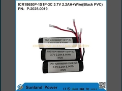 PIN 18650P-1S1P-3C 3.7V 2.2AH+DÂY PIN