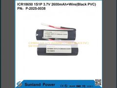 ICR18650 1S1P 3.7V 2600MAh + Pin (PVC màu đen)